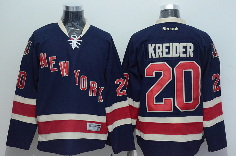 NHL New York Rangers #20 Kreider D.Blue Jersey
