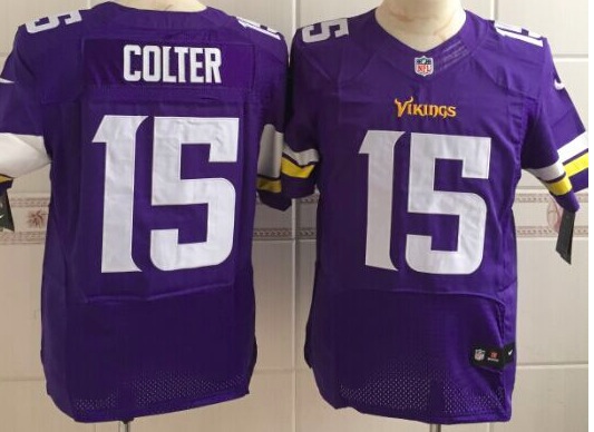 Nike Minnesota Vikings #15 Colter Purple Elite Jersey
