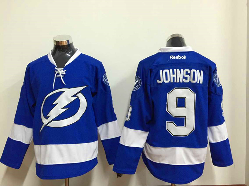 NHL Tampa Bay Lightning #9 Johnson Blue Jersey