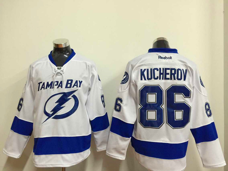 NHL Tampa Bay Lightning #86 Kucherov White Jersey