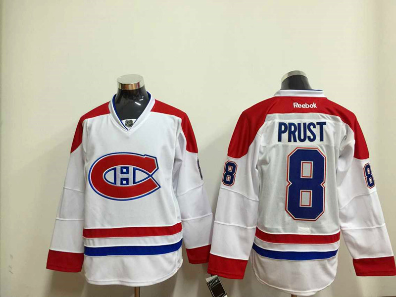 NHL Montreal Canadiens #8 Prust White Jersey