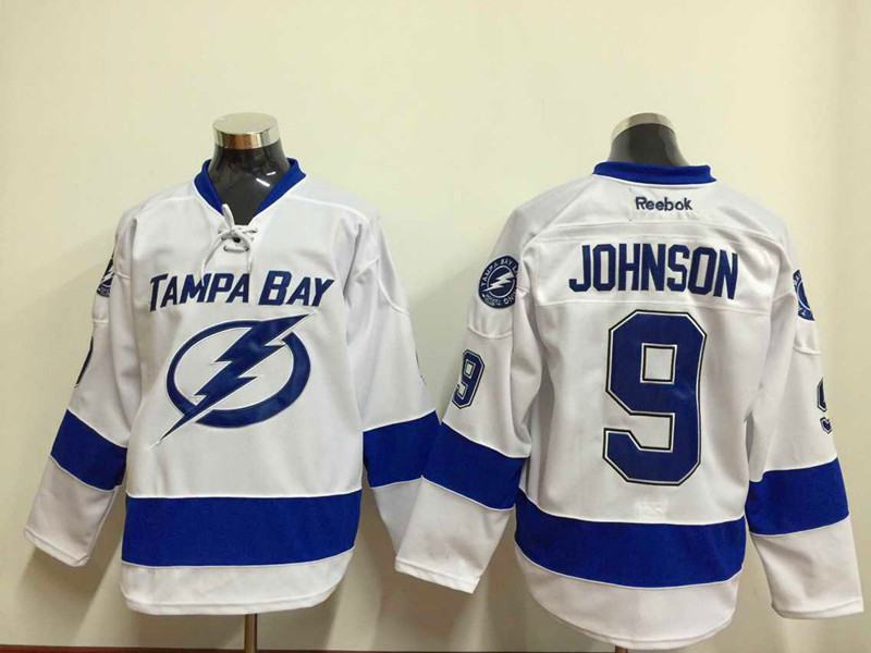 NHL Tampa Bay Lightning #9 Johnson White Jersey