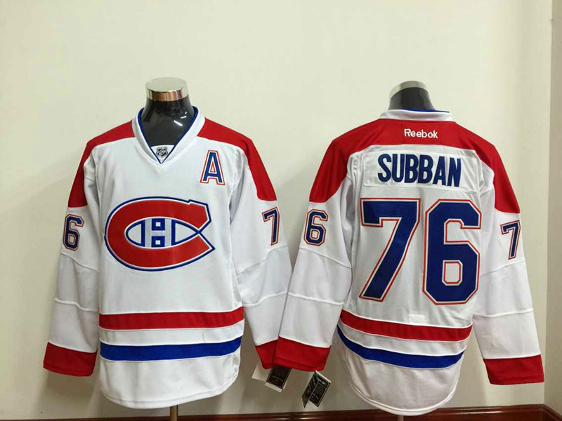 NHL Montreal Canadiens #76 Subban White Jersey