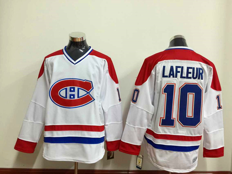 NHL Montreal Canadiens #10 Lafleur White Jersey