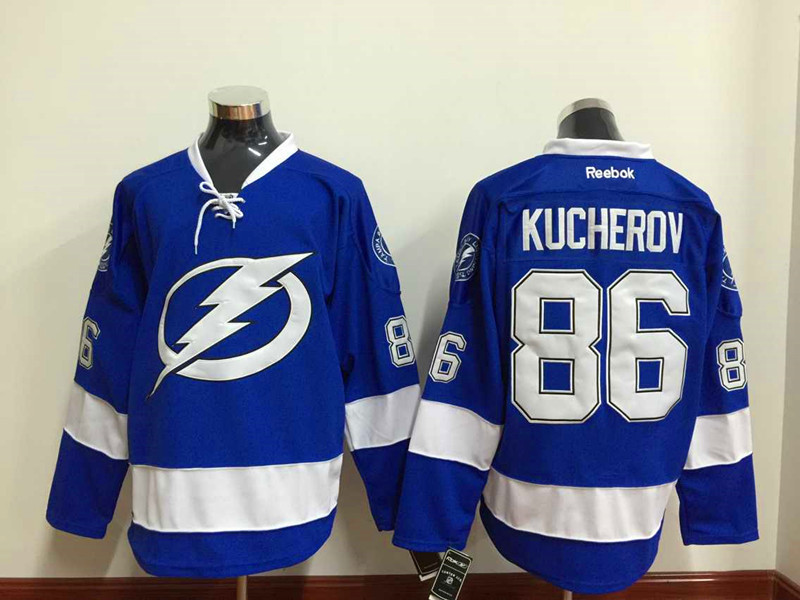 NHL Tampa Bay Lightning #86 Kucherov Blue Jersey