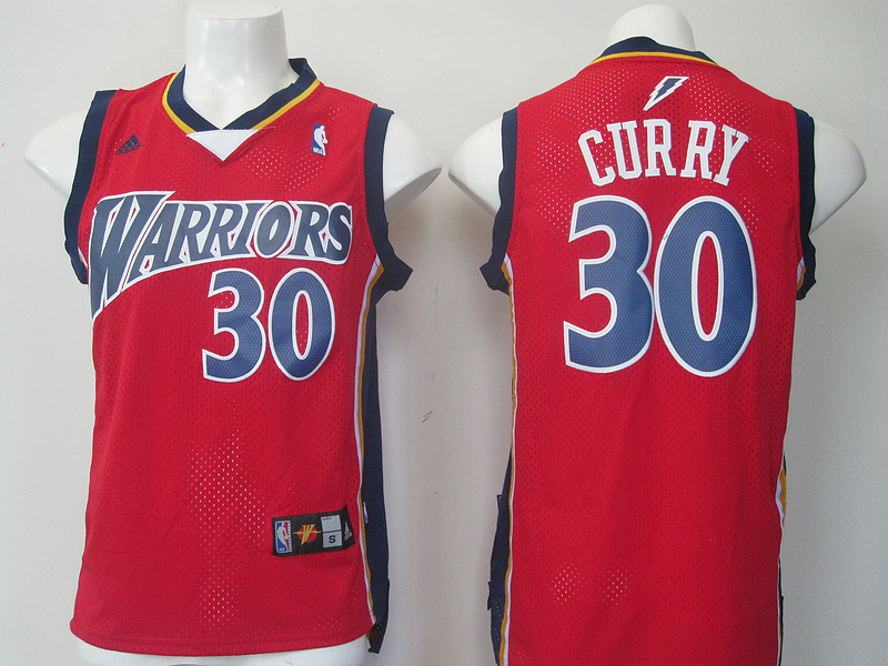 NBA Golden State Warriors #30 Curry Red Lighting Jersey