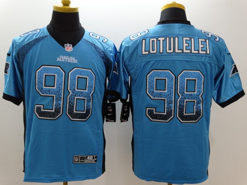 Nike Carolina Panthers #98 Lotulelei Drift Fashion Elite Jersey