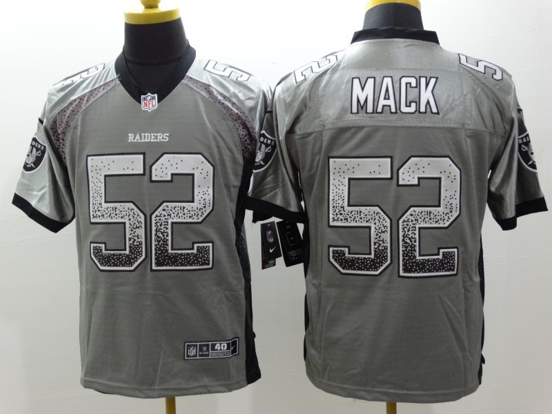 Nike Oakland Raiders #52 Mack Drift Fashion Black Elite Jersey