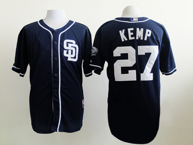 MLB San Diego Padres #27 Kemp D.Blue Jersey