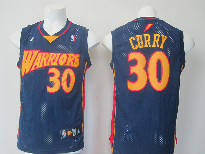 NBA Golden State Warriors #30 Curry D.Blue Lighting Jersey