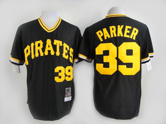 MLB Pittsburgh Pirates #39 Parker Black Throwback Jersey