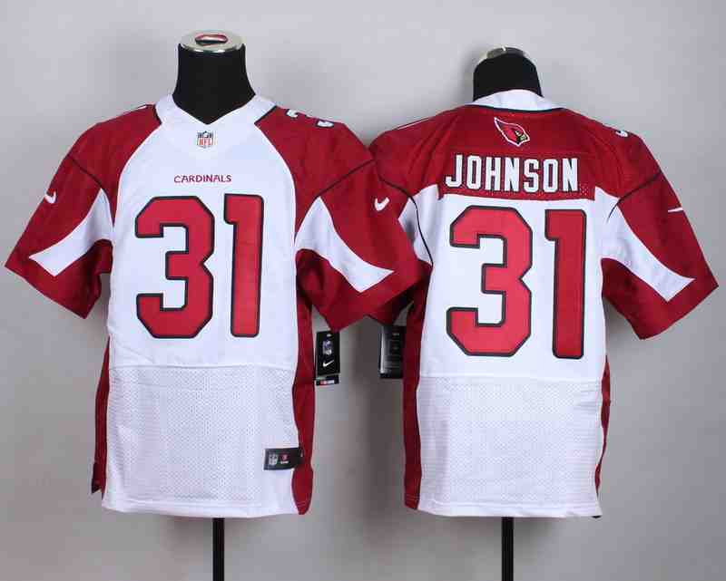 Nike Arizona Cardinals #31 Johnson White Elite Jersey