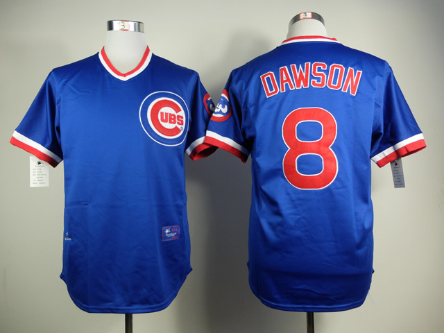 MLB Chicago Cubs #8 Dawson Blue Pullover Jersey