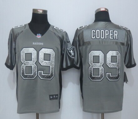 2015 NEW Nike Oakland Raiders 89 Cooper Drift Fashion Grey Elite Jerseys