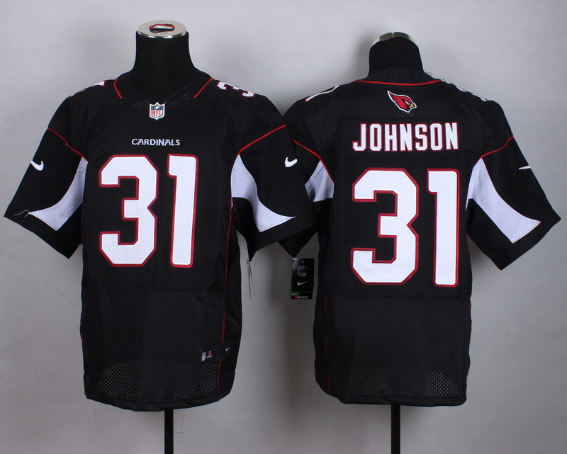 Nike Arizona Cardinals #31 Johnson Black Elite Jersey