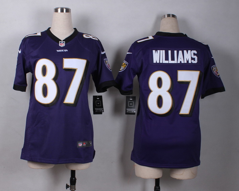 Nike Baltimore Ravens #87 Willams Purple Women Jersey