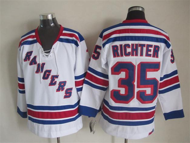NHL New York Rangers #35 Richter White Jersey