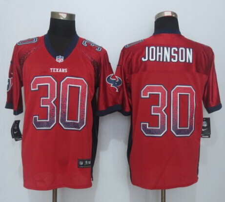 2014 New Nike Houston Texans 30  Johnson Drift Fashion Red Elite Jerseys