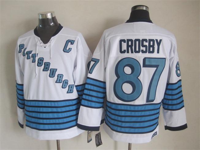 NHL Pittsburgh Penguins #87 Crosby White Jersey