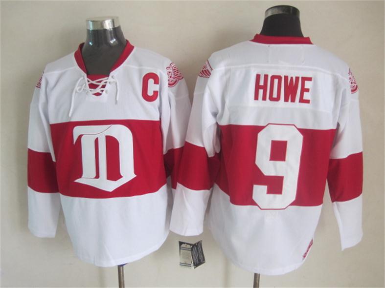 NHL Detroit Red Wings #9 Howe White Jersey with C Patch