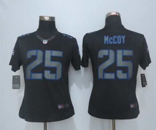 Women New Nike Buffalo Bills 25 McCoy Impact Limited Black Jerseys