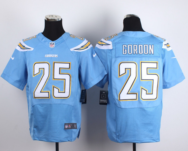 Nike San Diego Chargers #25 Gordon L.Blue Elite Jersey