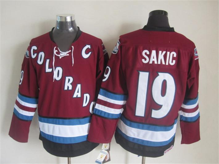 NHL Colorado Avalanche #19 Sakic Red Jersey