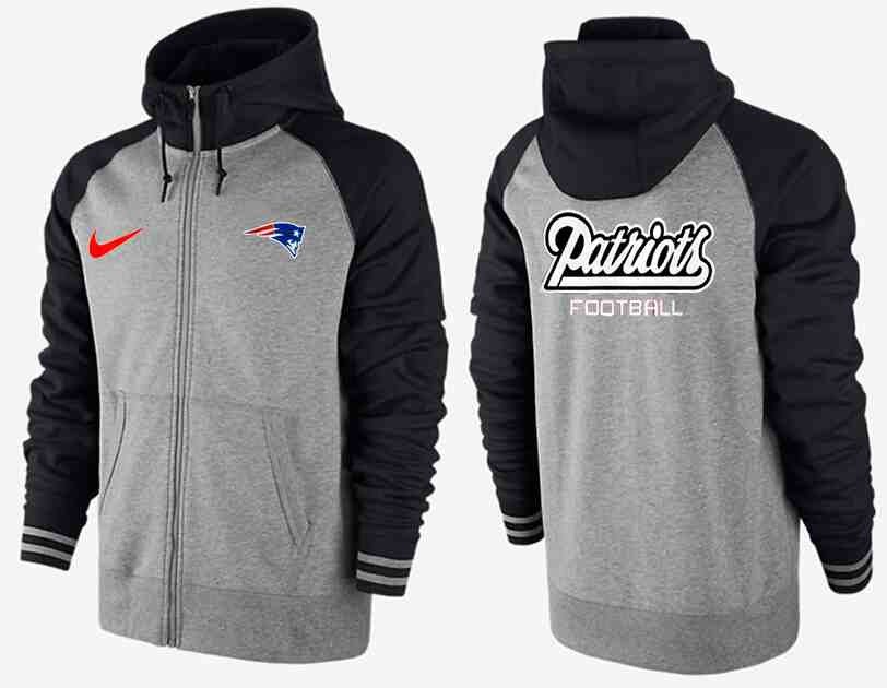 NFL New England Patriots Grey Black Sweater 1