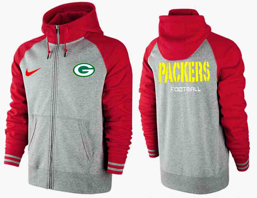 NFL Green Bay Packers Grey Red Sweater 1