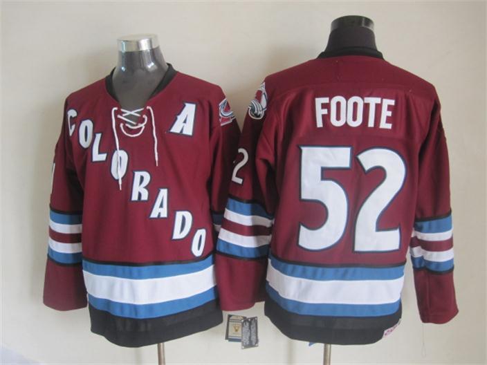 NHL Colorado Avalanche #52 Foote Red Jersey