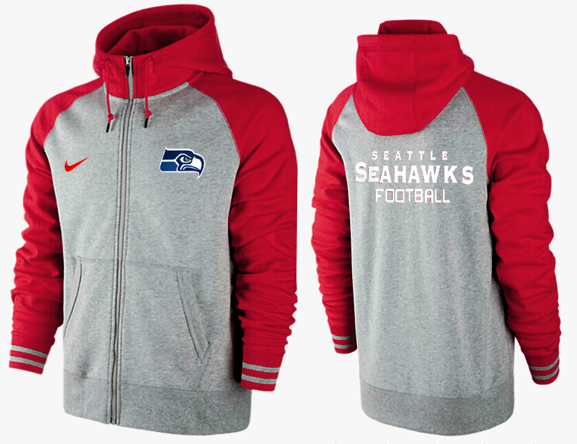 NFL Seattle Seahawks Grey Red Color Sweater
