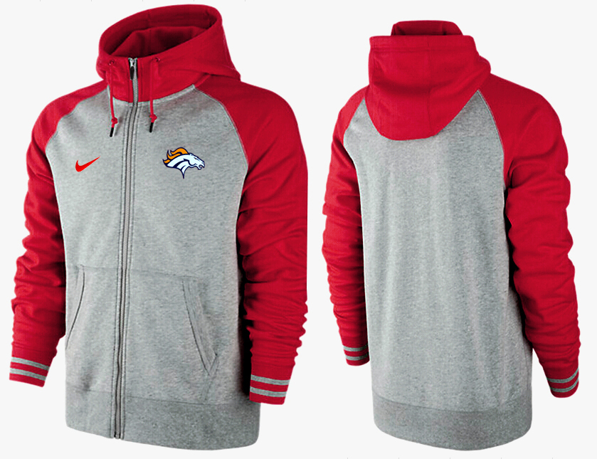 NFL Denver Broncos Grey Red Sweater