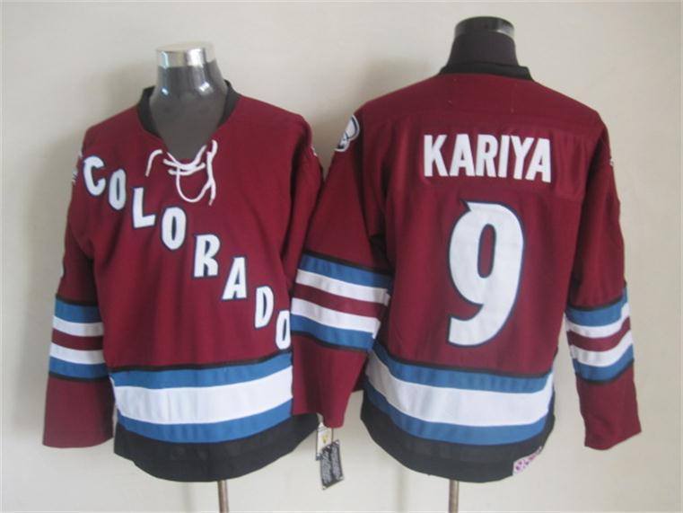 NHL Colorado Avalanche #9 Kariya Red Jersey