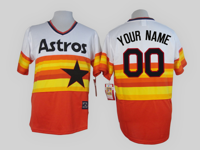 MLB Houston Astros Custom Orange Jersey