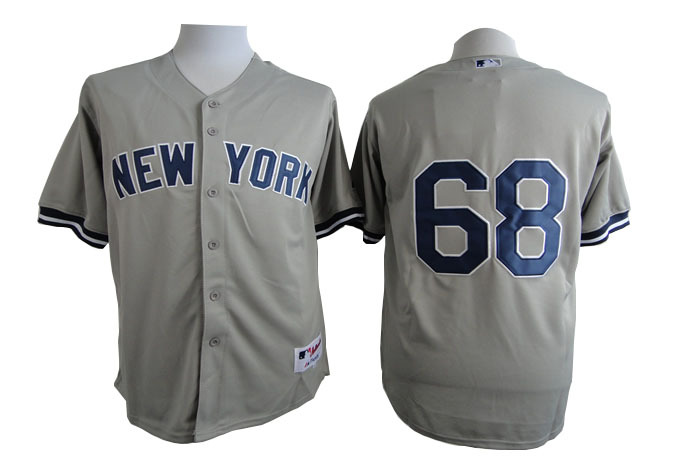 MLB New York Yankees #68 Dellin Betances Grey Jersey