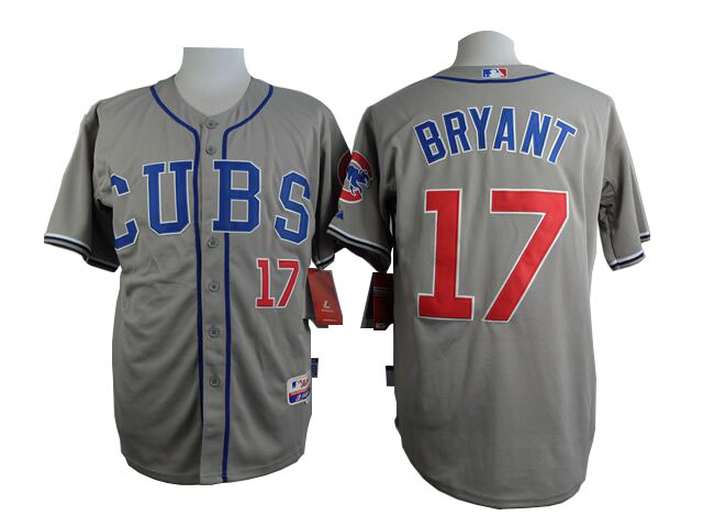 MLB Chicago Cubs #17 Bryant Grey Color Jersey