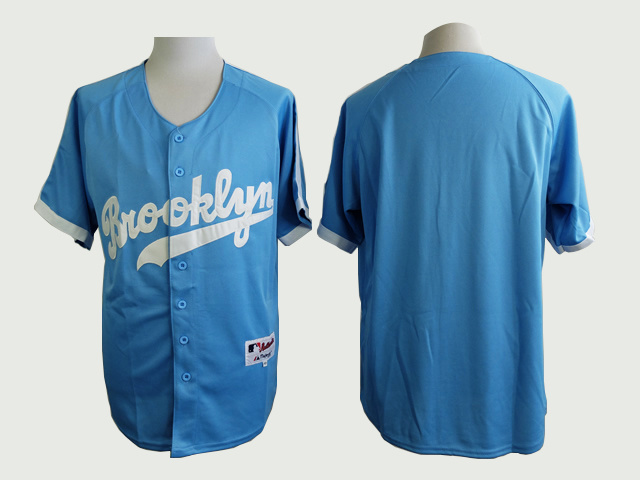 MLB Brooklyn Dodgers Blank L.Blue Jersey