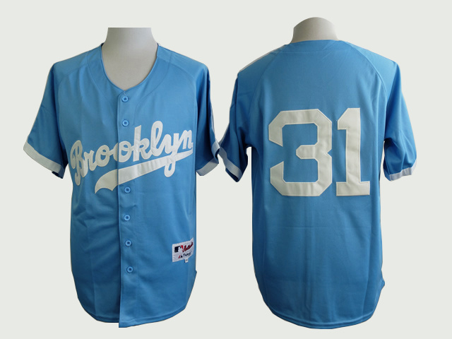 MLB Brooklyn Dodgers #31 Pederson L.Blue Jersey