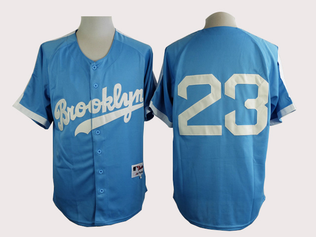 MLB Brooklyn Dodgers #23 Gonzalez L.Blue Jersey