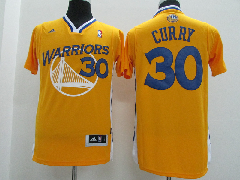 NBA Golden State Warriors #30 Curry Yellow Short-Sleeve Jersey