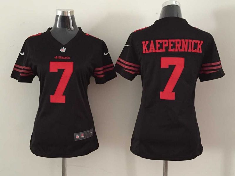 2015 Nike San Francisco 49ers #7 Kaepernick Black Women Jersey