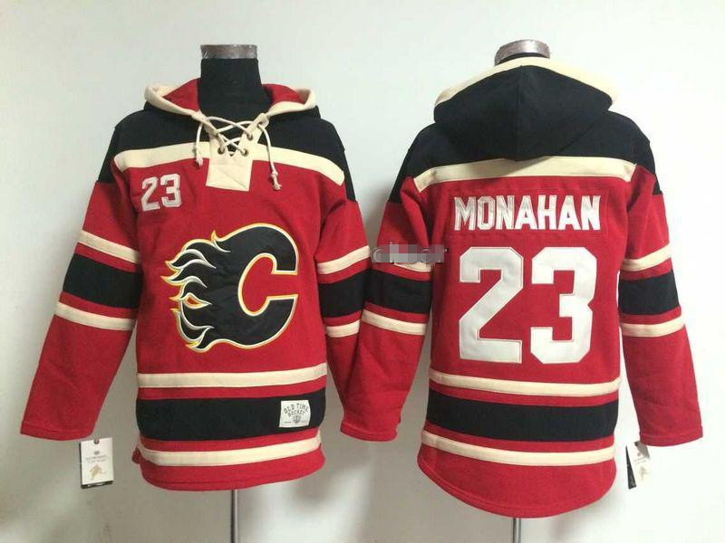 NHL Calgary Flames #23 monahan Red Hoodies Jersey