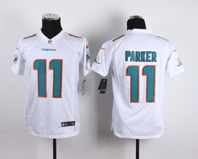 Nike Miami Dolphins #11 Parker White Youth Jersey