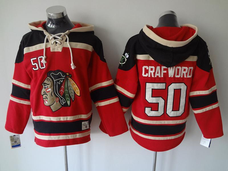 NHL Chicago Blackhawks #50 crafword red Hoodies