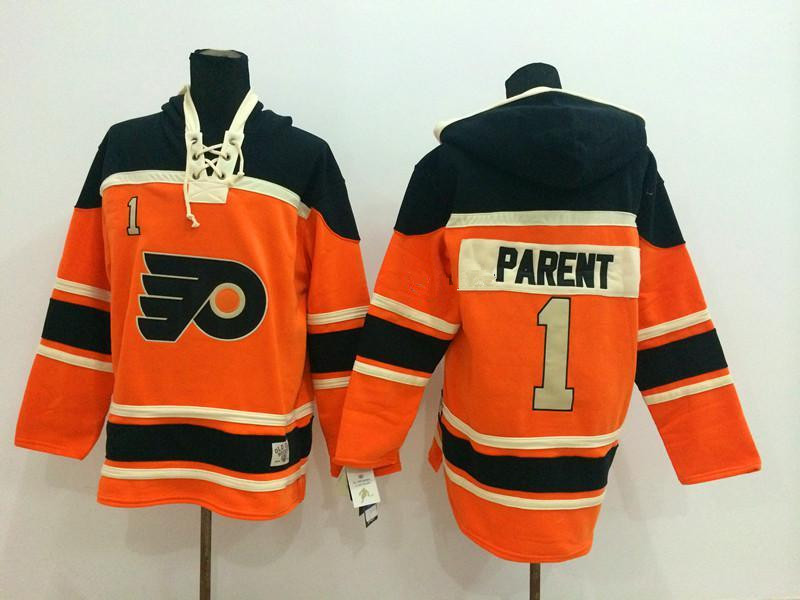 NHL Philadelphia Flyers #1 parent Orange Hoodies