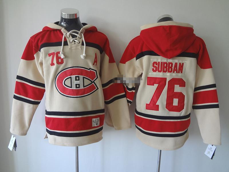 NHL Montreal Canadiens #76 subban cream Hoodies
