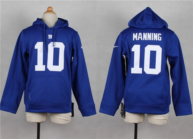 NFL New York Giants #10 Manning Blue Kids Hoodie