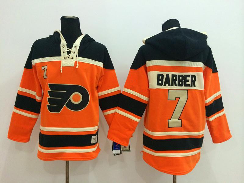 NHL Philadelphia Flyers #7 barber Orange Hoodies
