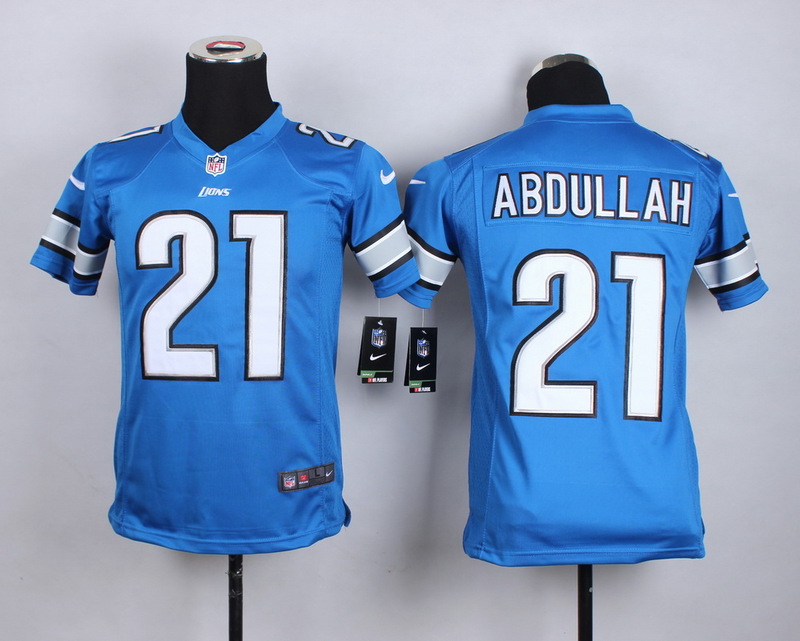 Nike Detroit Lions #21 Abdullah Blue Kids Jersey