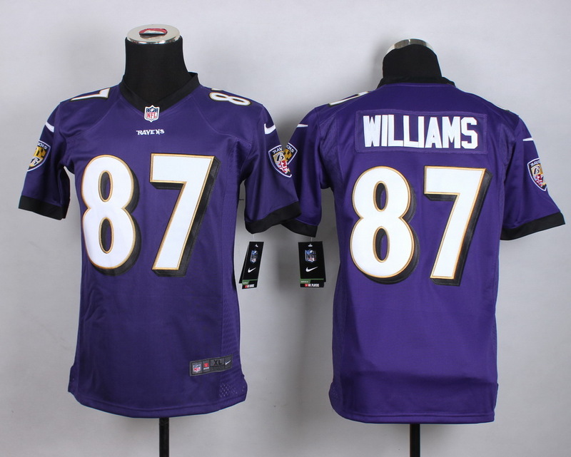 Nike Baltimore Ravens #87 Williams Purple Youth Jersey